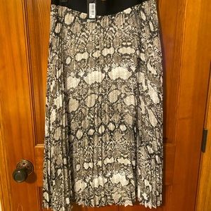 Snake print midi skirt